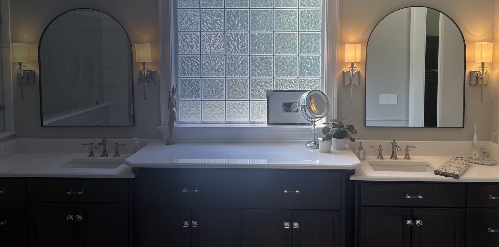 Modern shower installation Concord NC — call (704) 743-3582