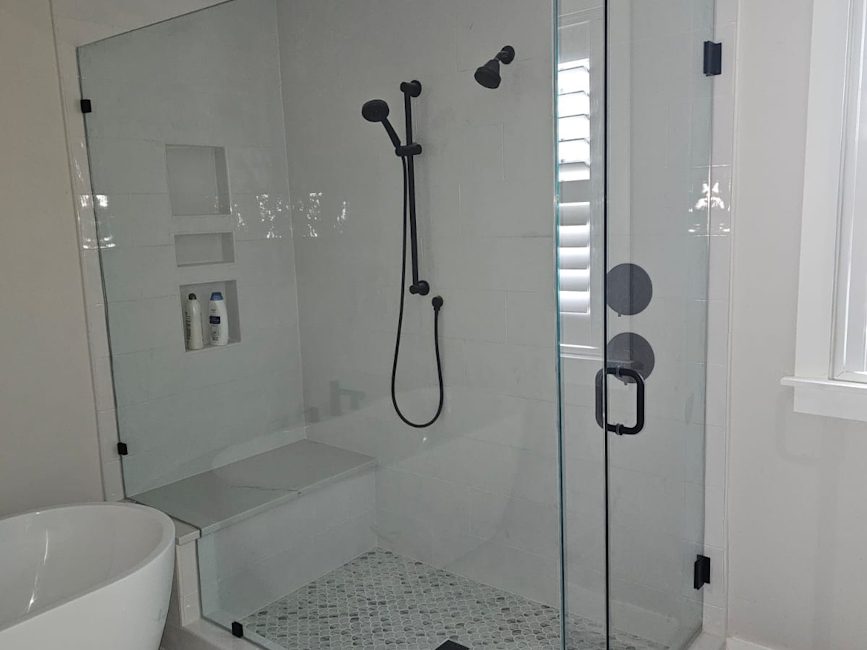 Walk-in shower remodel Concord NC — (704) 743-3582