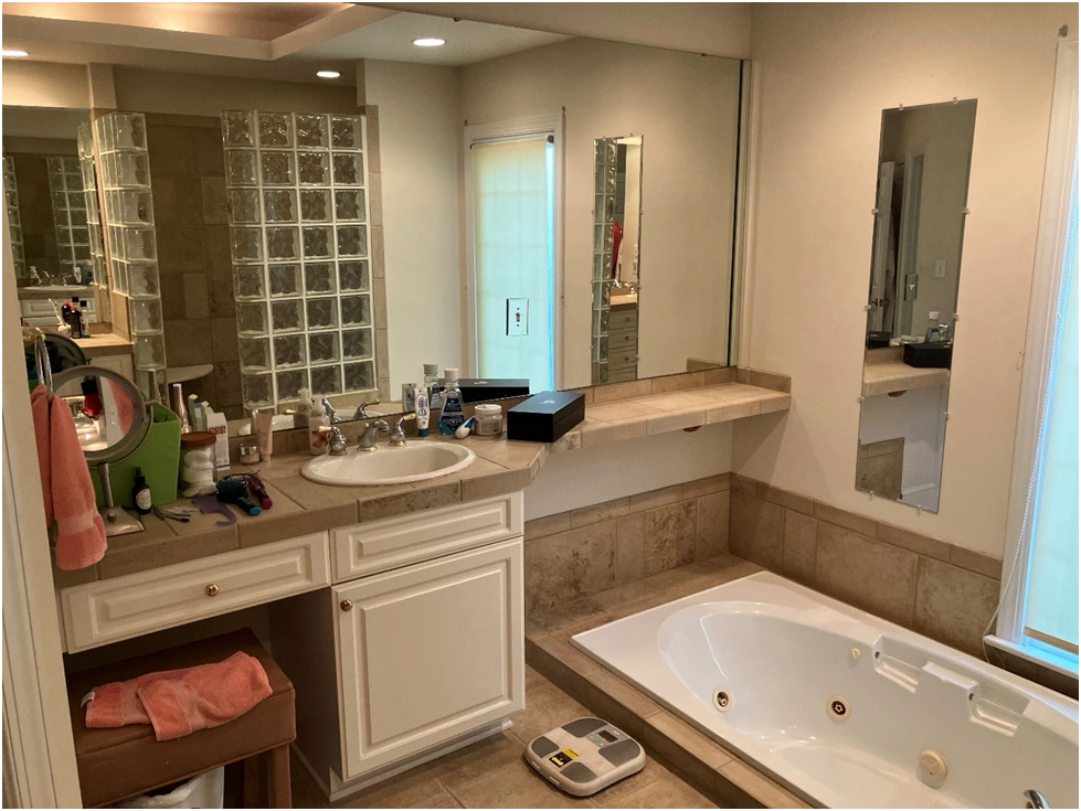 sunken bathtub bathroom remodel by premier hds